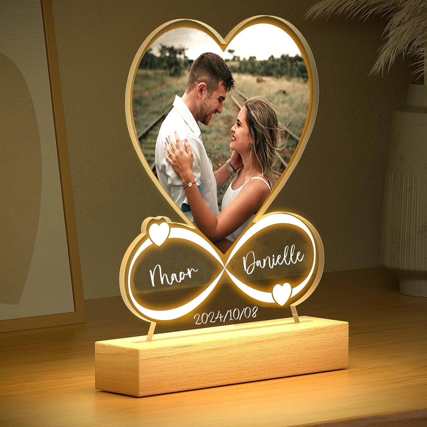 Cornice Con Foto Personalizzata Con Led USB LumiFrame™